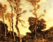 Autumnal River Landscape - 亨利·约瑟夫·哈尔皮涅斯